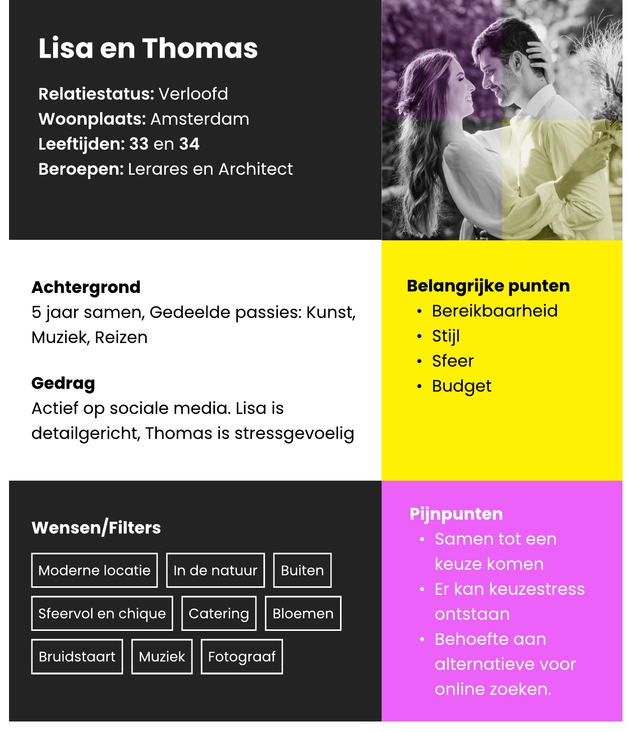 Persona Lisa & Thomas: wat ze zoeken en hun pijnpunten.